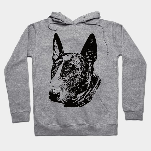 Bull Terrier Face Design - A Bully Christmas Gift Hoodie by DoggyStyles